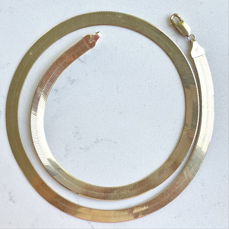 14k Yellow Gold Malta Herringbone Necklace