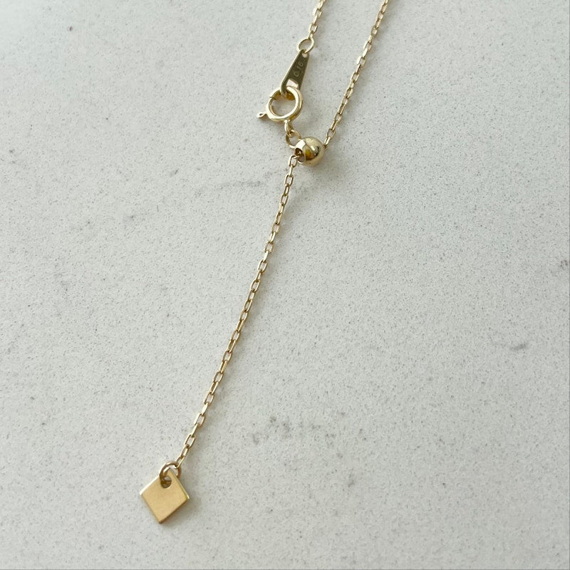 18k Yellow Gold Baguette & Round Diamond Pendant Necklace