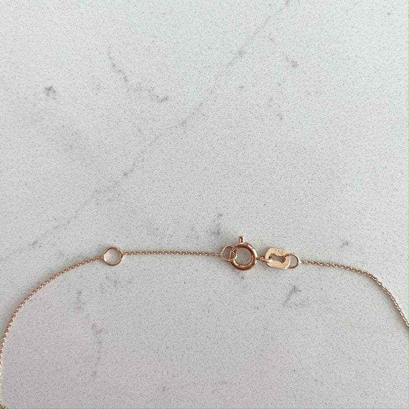 18k Rose Gold Double Diamond Disc Pendant