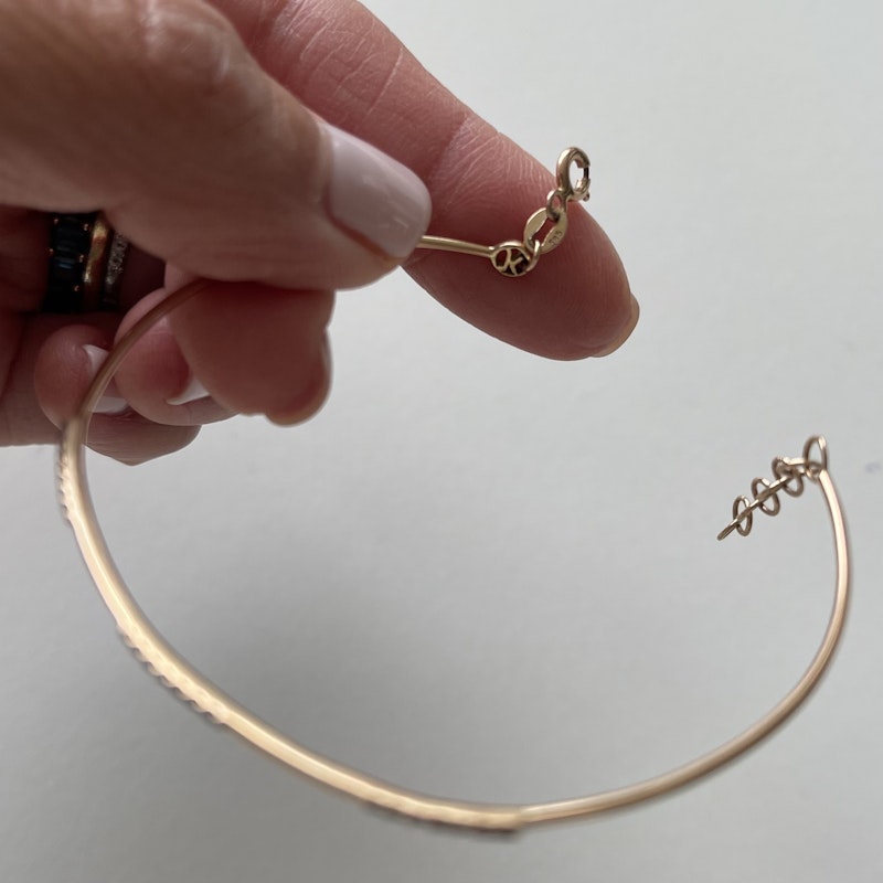 Meira T 14k Rose Gold and Black Diamond Wire Cuff