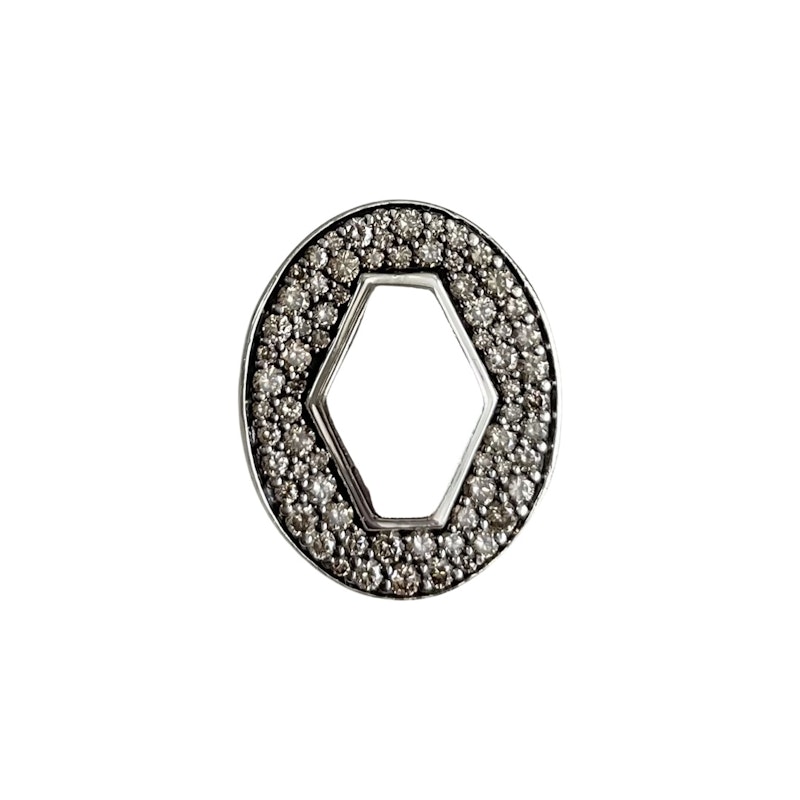 Walters Faith Sterling Silver Julian Champagne Diamond Signet Ring