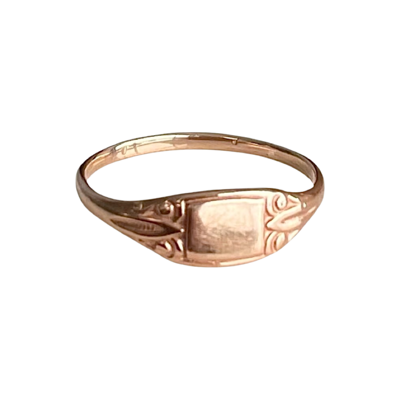 Charlie and Marcelle14k Rose Gold Signet Ring