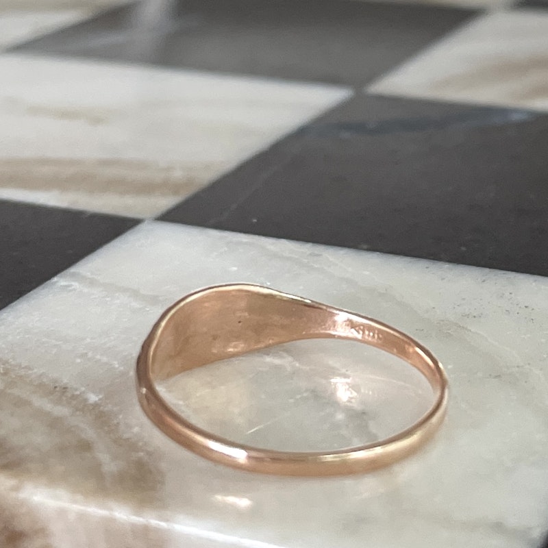 Charlie and Marcelle14k Rose Gold Signet Ring
