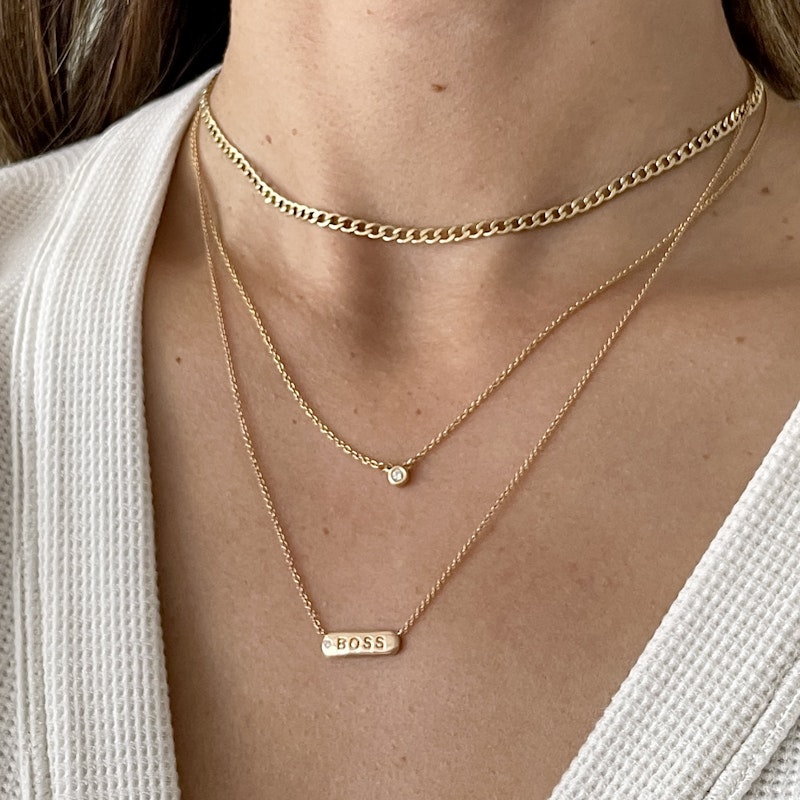 18k Rose Gold Tiffany&Co Elsa Peretti Diamond Bezel Necklace