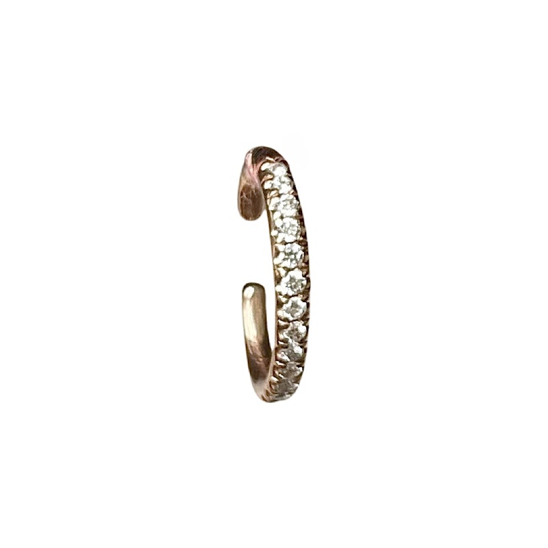 14k Rose Gold Diamond Ear Cuff