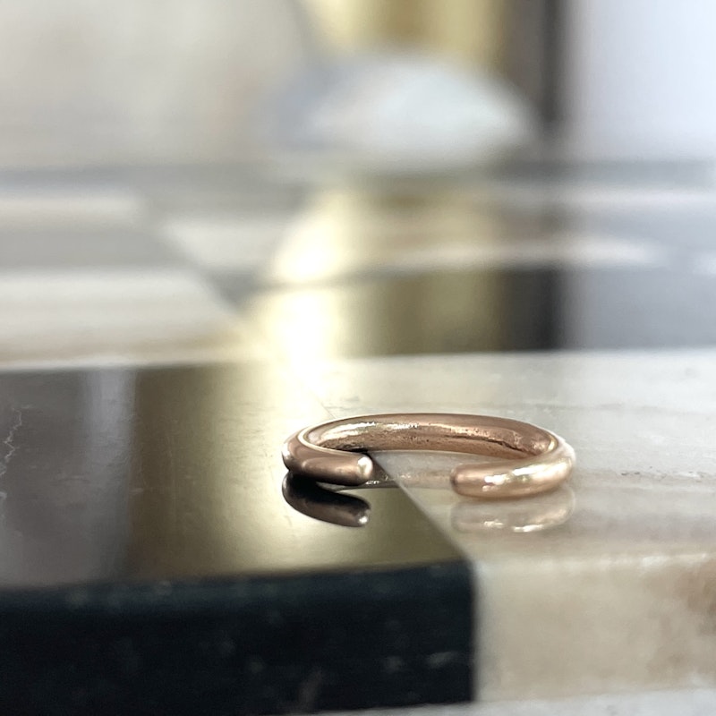 14k Rose Gold Diamond Ear Cuff