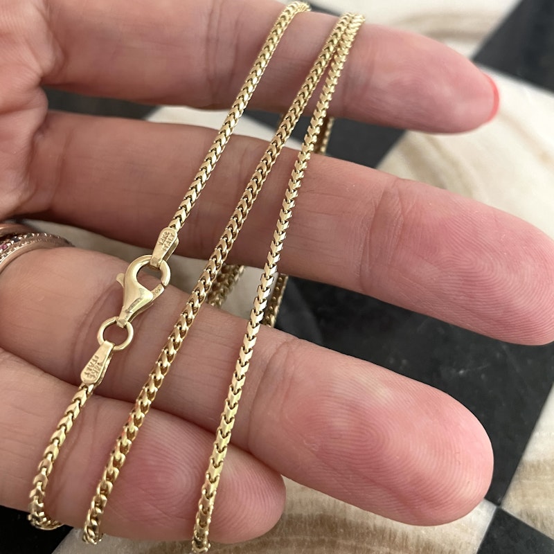 14k Yellow Gold Franco Chain Necklace