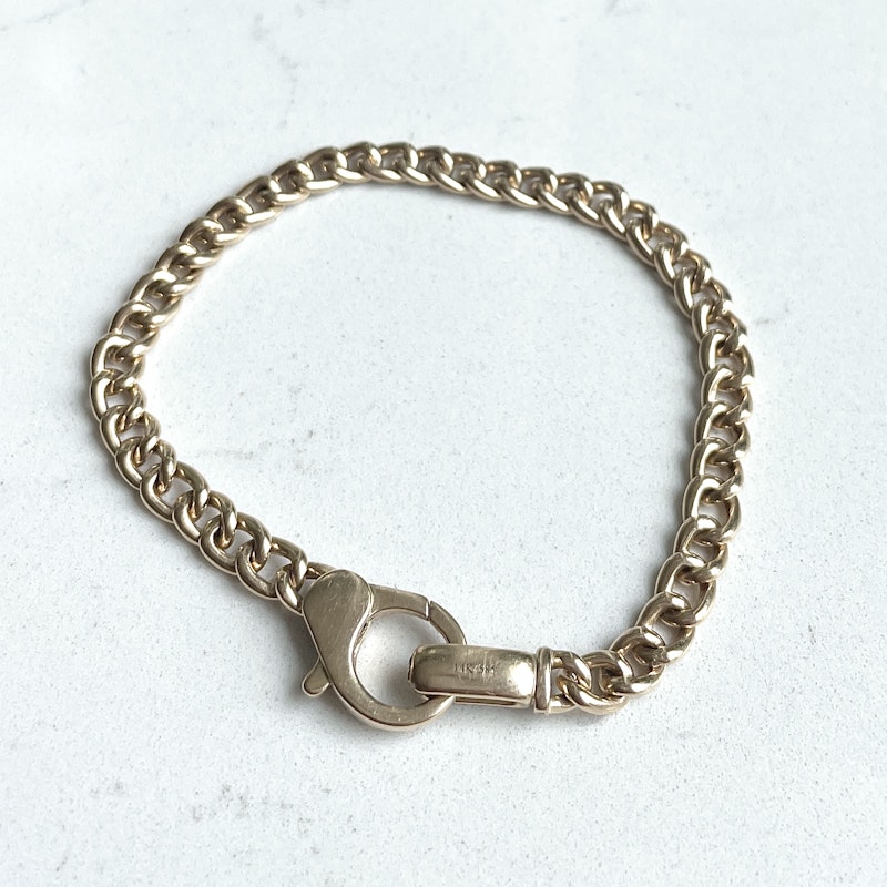 14k Yellow Gold Páve Diamond Cuban Link Bracelet