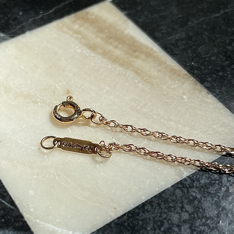 Tiffany & Co 18k Jade Fish Pendant Necklace