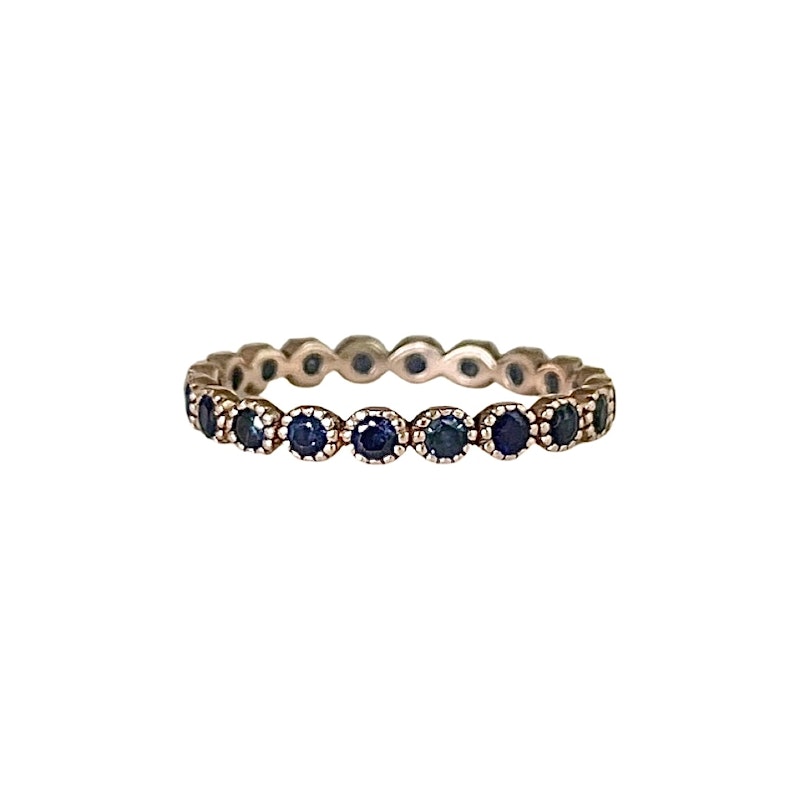 14k Rose Gold Sapphire Eternity Band Ring