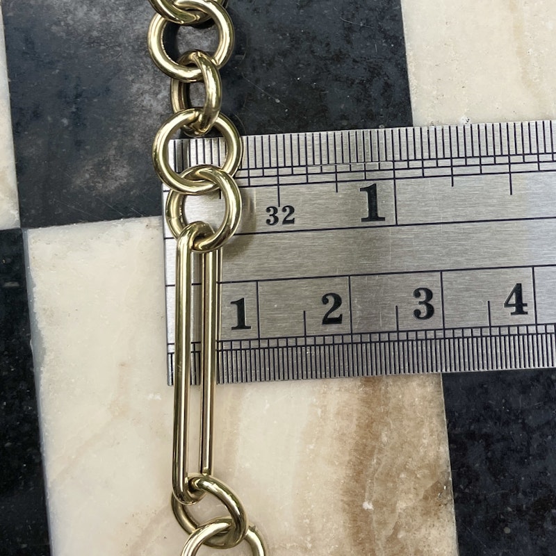 14k Yellow Gold Mix Link Chain Necklace