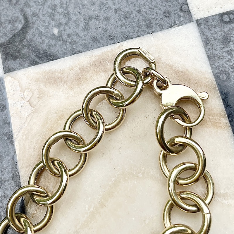14k Yellow Gold Mix Link Chain Necklace