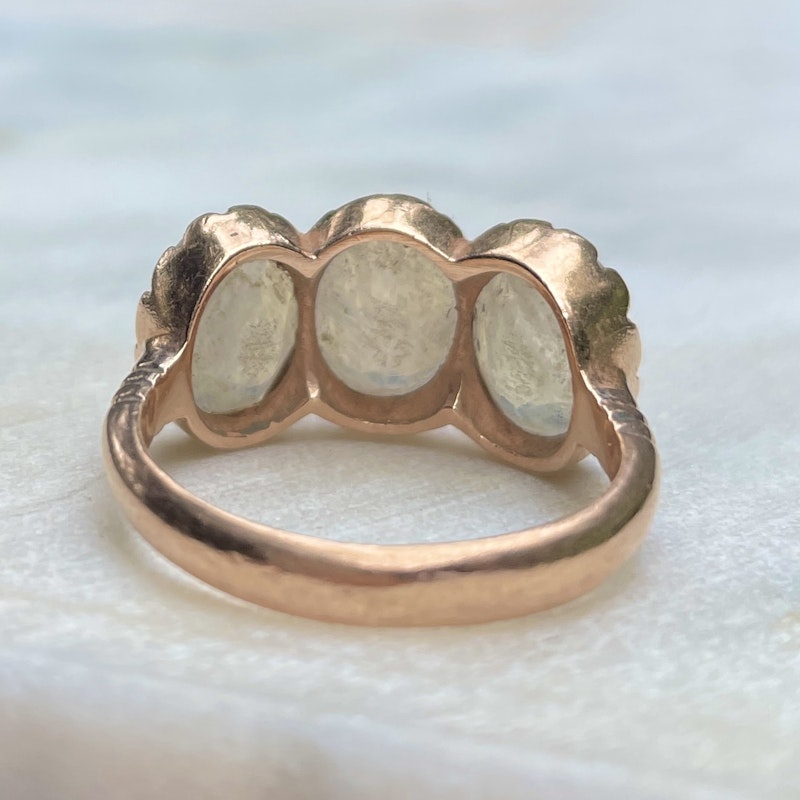 Arik Kastan 14k Rose Gold Triple Moonstone Ring