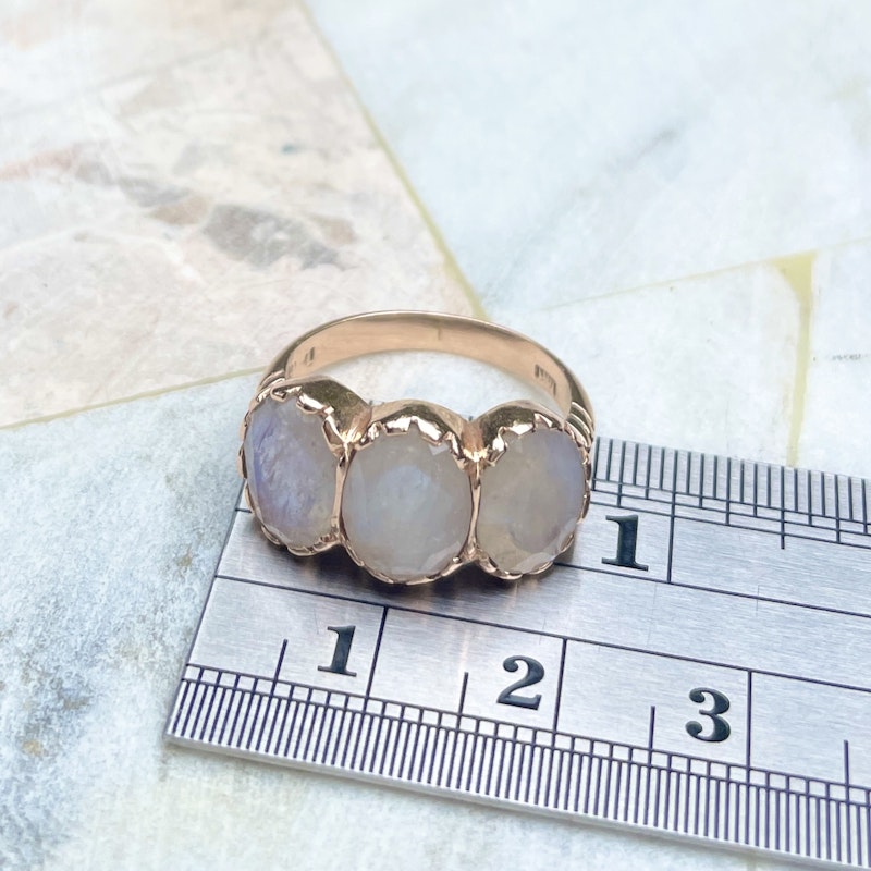 Arik Kastan 14k Rose Gold Triple Moonstone Ring