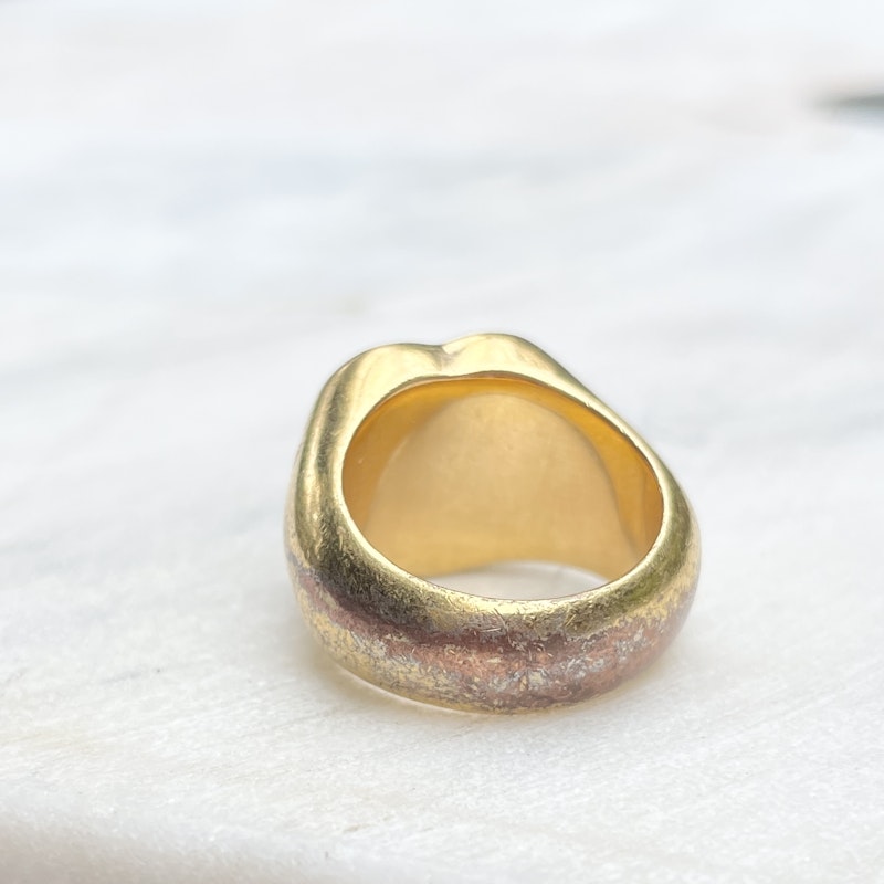 Dior Onyx Lucky Bee Signet Ring