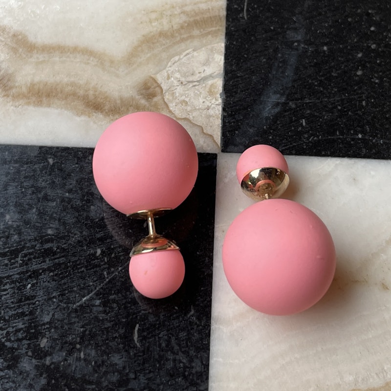 Dior Matte Pink Tribales Earrings
