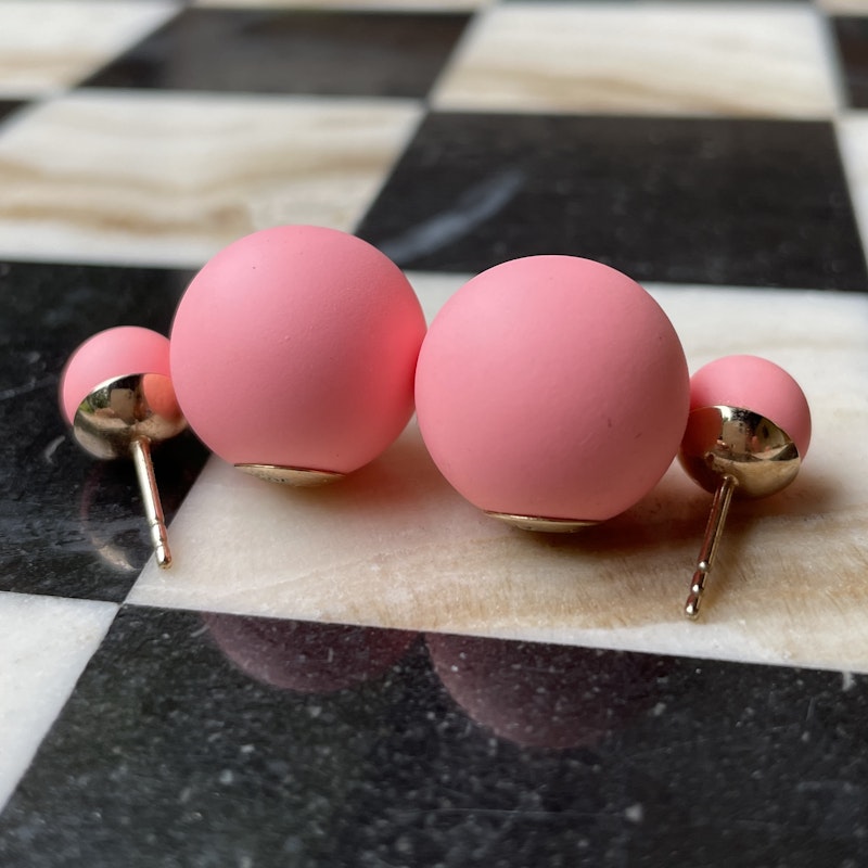 Dior Matte Pink Tribales Earrings