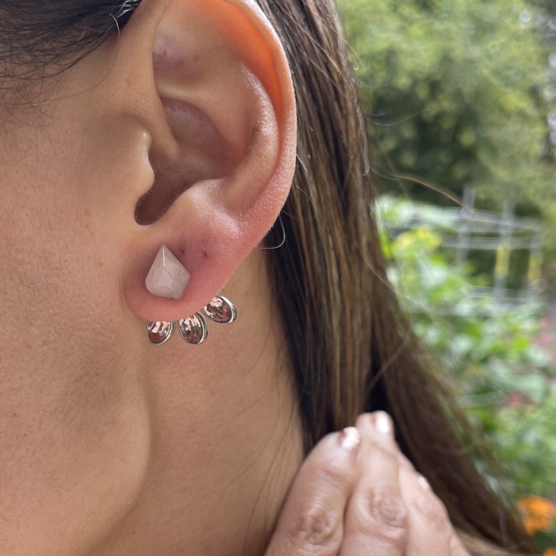 Dior Tribales Rose Quartz and Crystal Earrings