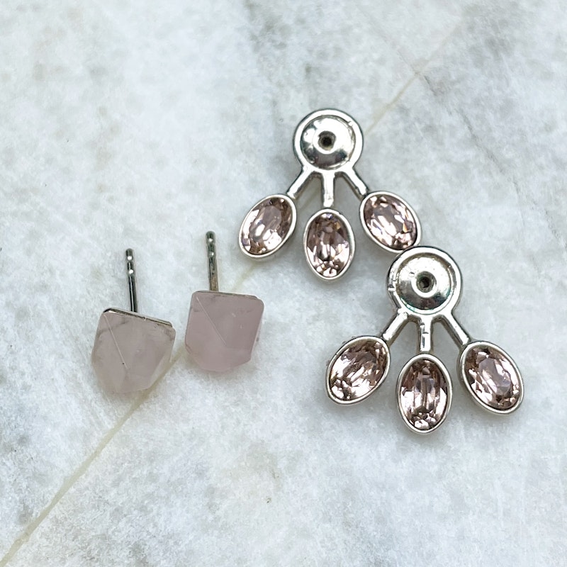 Dior Tribales Rose Quartz and Crystal Earrings