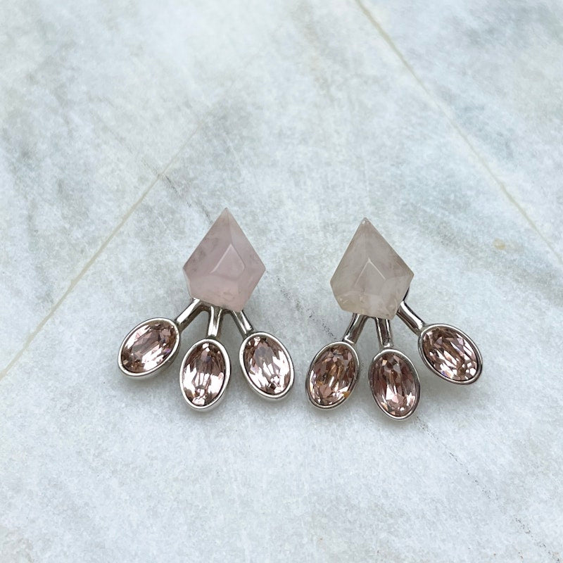 Dior Tribales Rose Quartz and Crystal Earrings