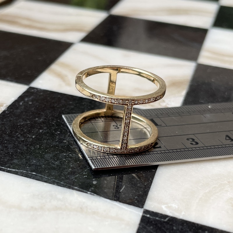 Alexa Leigh 14k Yellow Gold Pavé Diamond Elijo Ring