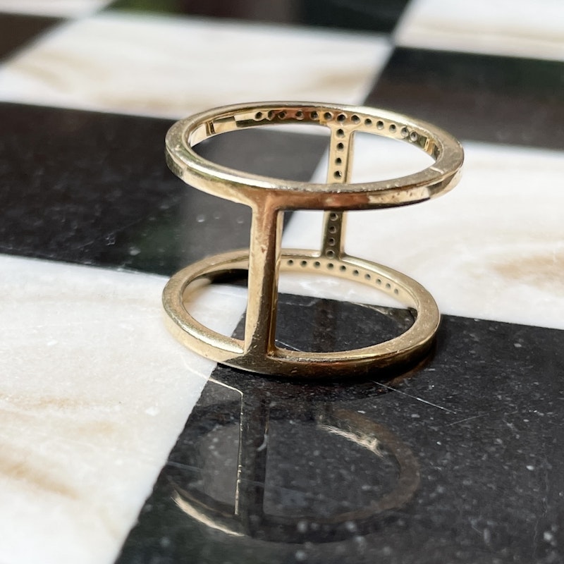 Alexa Leigh 14k Yellow Gold Pavé Diamond Elijo Ring