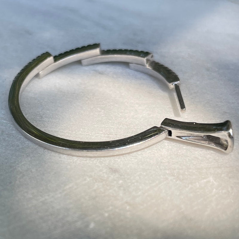 Damiani 18k White Gold Diamond Bypass Hoop Earrings