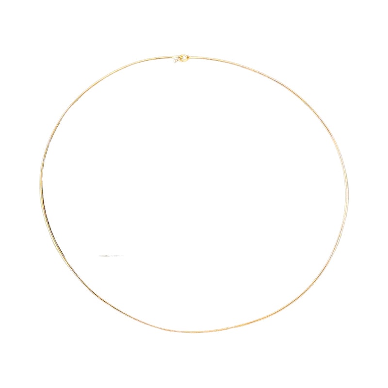 14k Solid Rose Gold Wire Choker Necklace