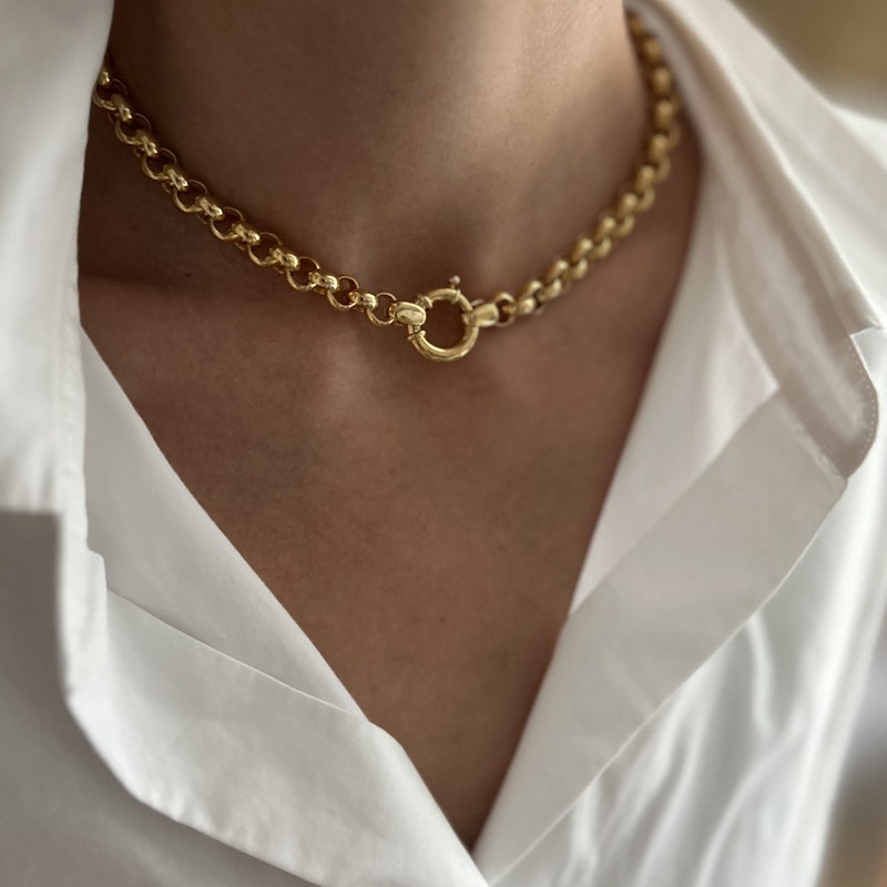 Lionheart Rolo 8mm Link Chain with Sailor Spring Clasp