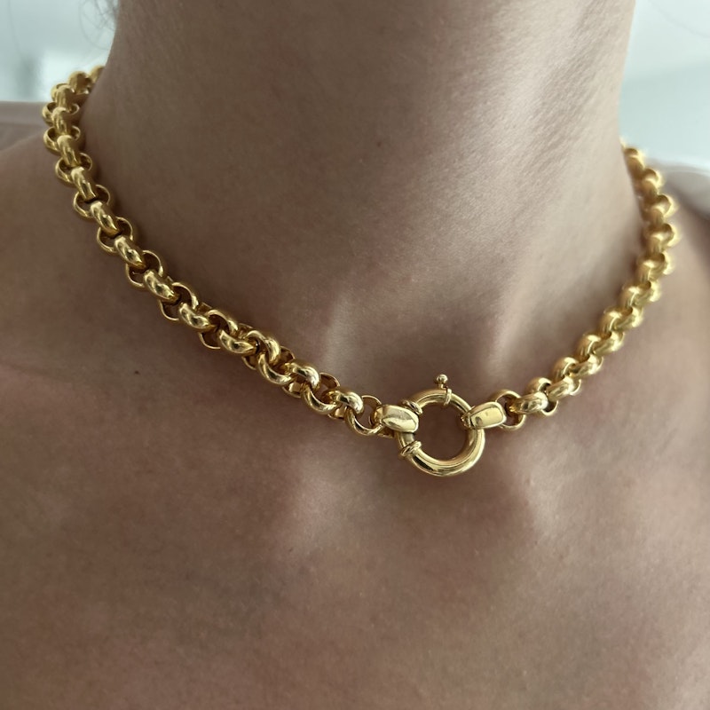 Lionheart Rolo 8mm Link Chain with Sailor Spring Clasp