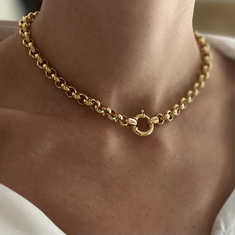 Lionheart Rolo 8mm Link Chain with Sailor Spring Clasp