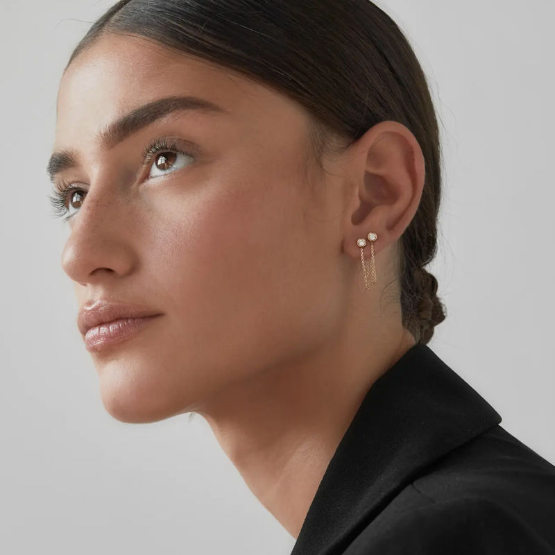 Idyl 14k Yellow Gold Silos Earring Chains