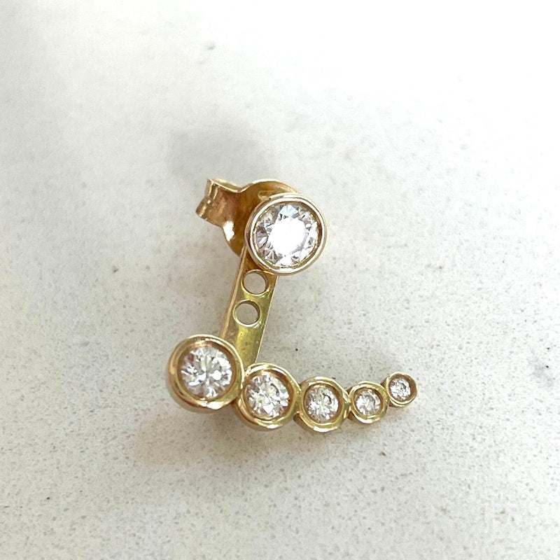 Idyl 14k Yellow Gold Lucia Diamond Ear Jacket