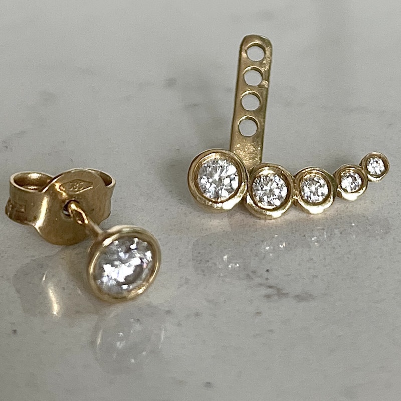Idyl 14k Yellow Gold Lucia Diamond Ear Jacket