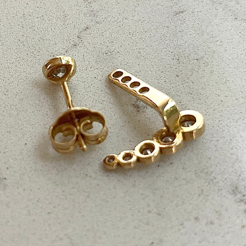 Idyl 14k Yellow Gold Lucia Diamond Ear Jacket