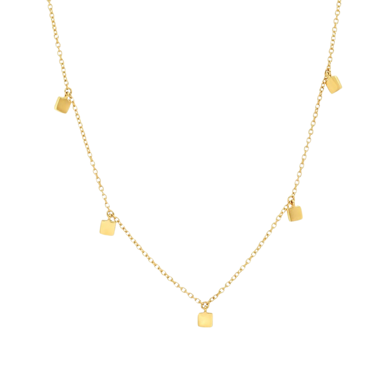 Eriness 14k Yellow Gold Mini Square Necklace