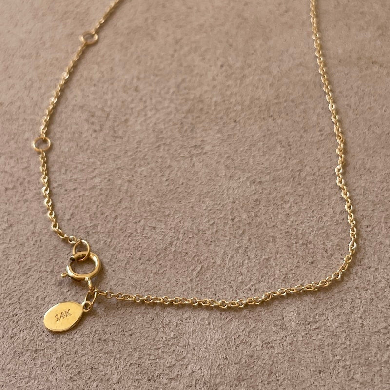 Eriness 14k Yellow Gold Mini Square Necklace