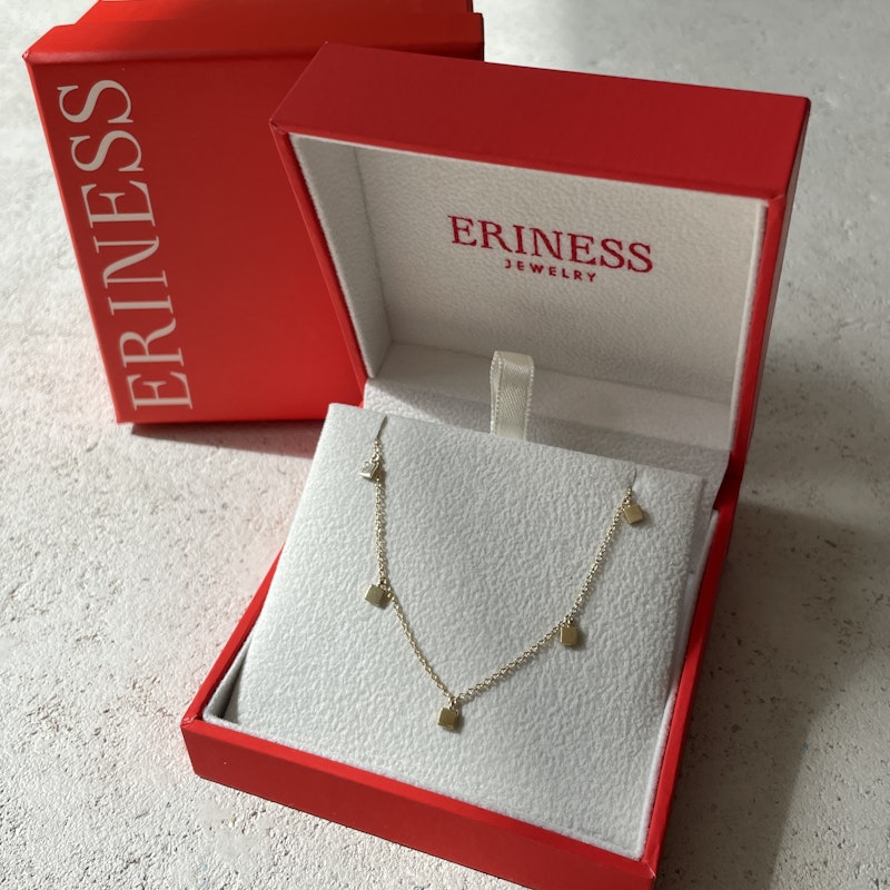 Eriness 14k Yellow Gold Mini Square Necklace