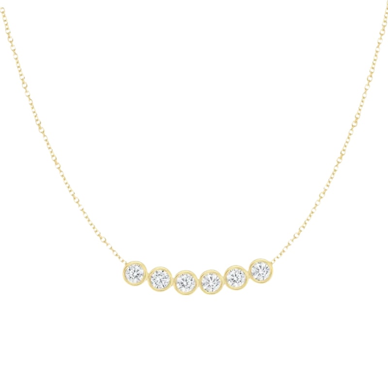 Idyl 14k Yellow Gold Lena Diamond Necklace
