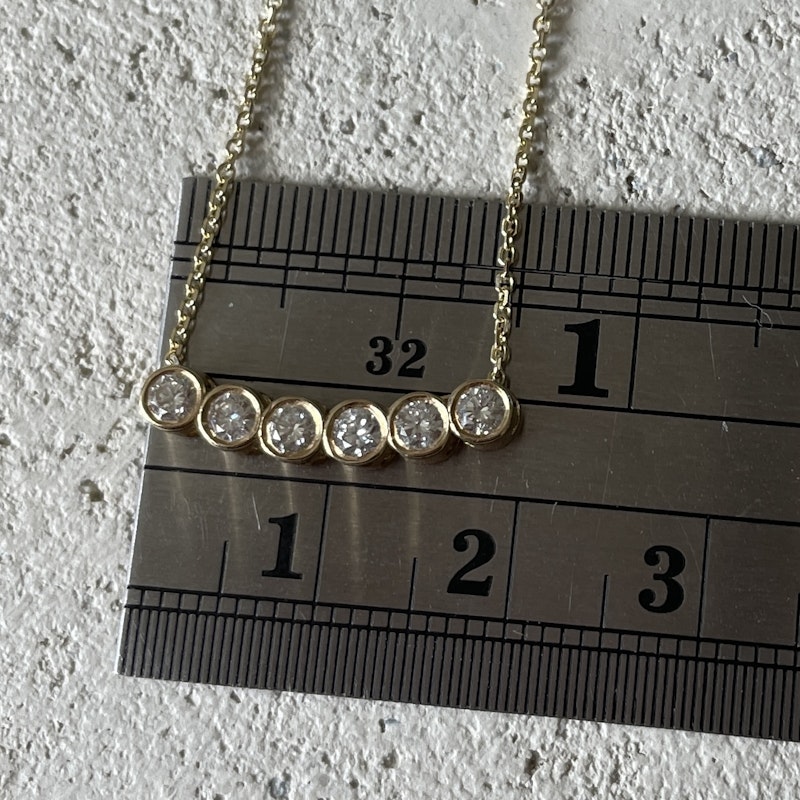 Idyl 14k Yellow Gold Lena Diamond Necklace