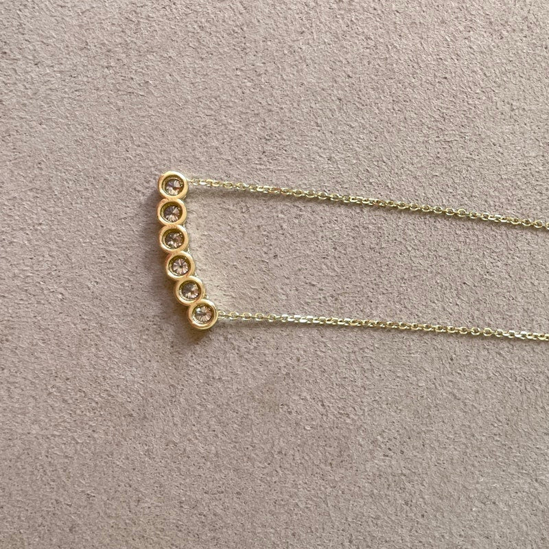 Idyl 14k Yellow Gold Lena Diamond Necklace