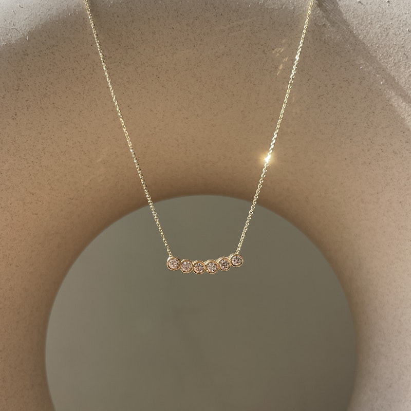 Idyl 14k Yellow Gold Lena Diamond Necklace