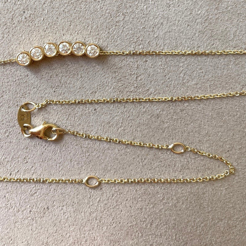 Idyl 14k Yellow Gold Lena Diamond Necklace