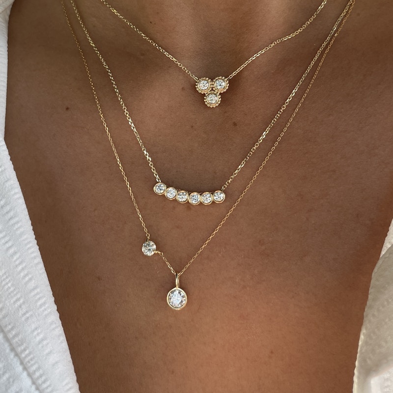 Idyl 14k Yellow Gold Cleo Diamond Necklace
