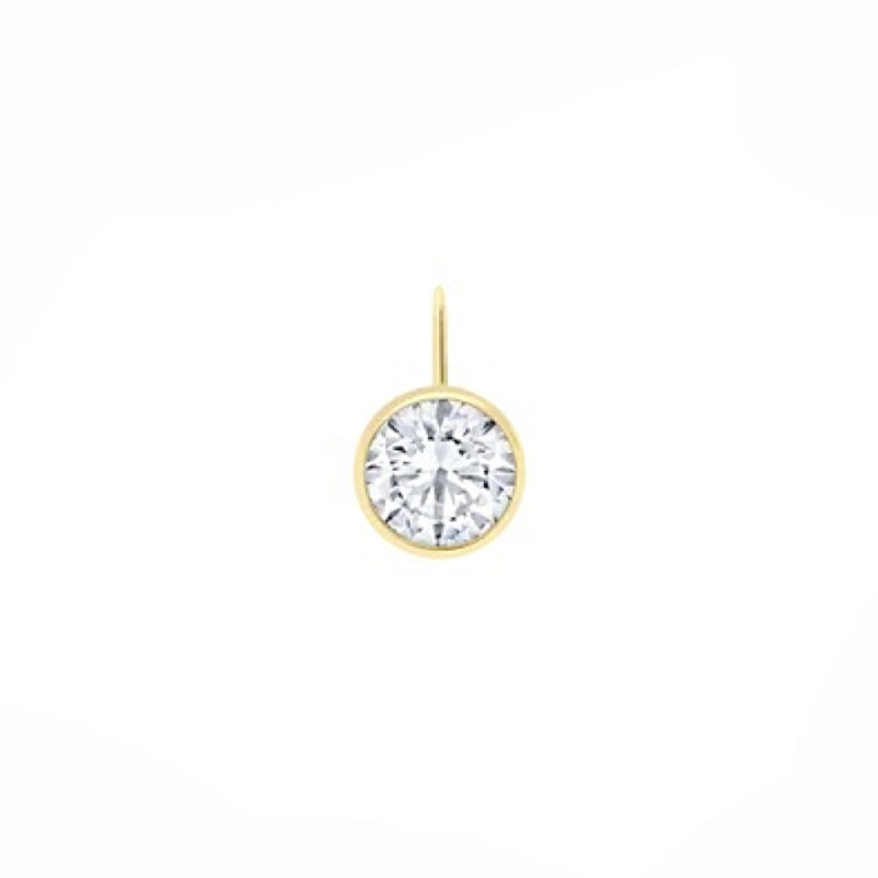 Idyl 14k Yellow Gold Solo V Diamond Bezel Charm
