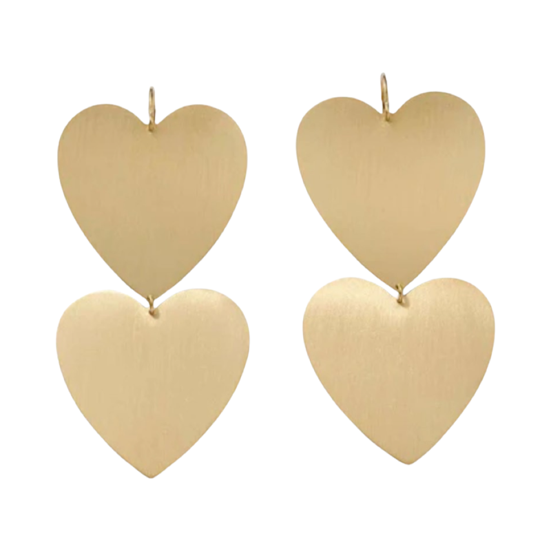 Irene Neuwirth 18k Yellow Gold Classic Double Love Earrings