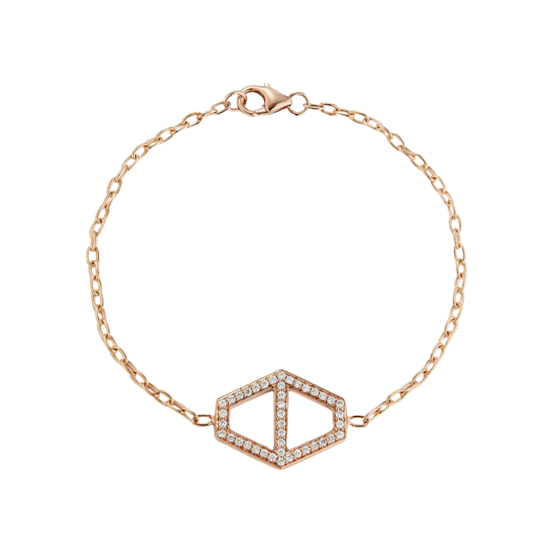 Walters Faith Keynes 18k Signature Diamond Hexagon Bracelet
