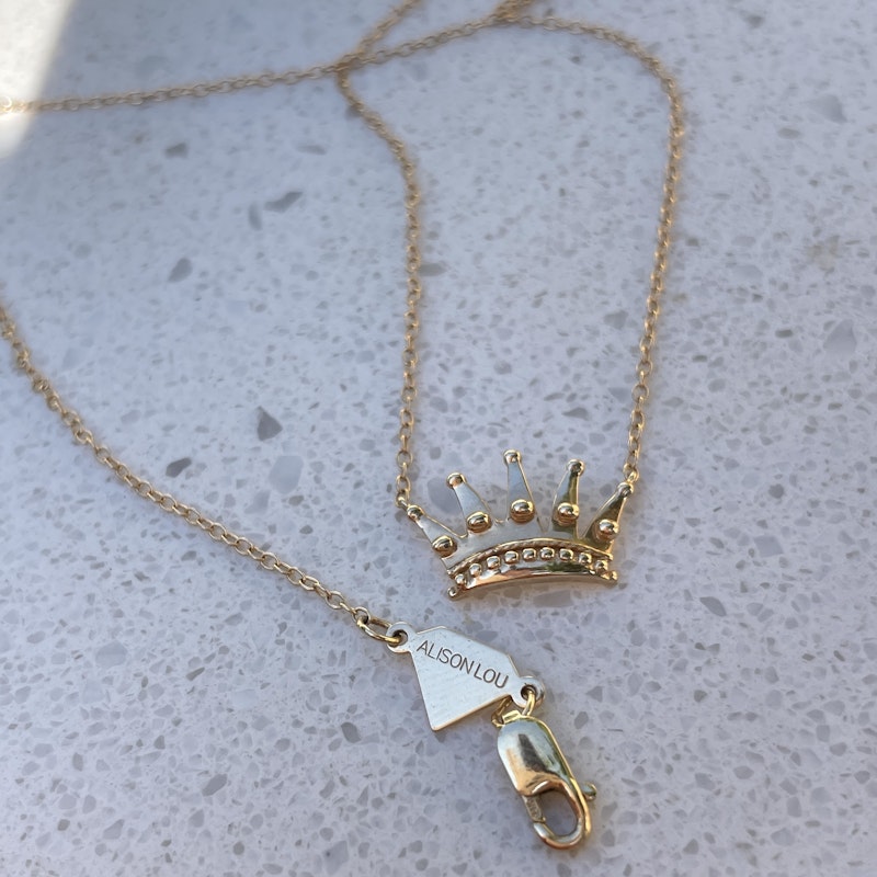 Alison Lou 14k Yellow Gold Queen Necklace