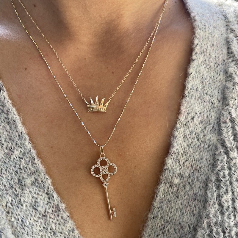 Alison Lou 14k Yellow Gold Queen Necklace
