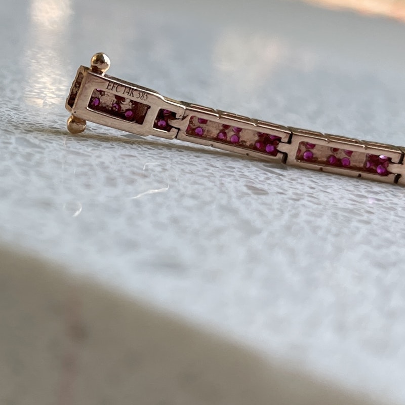 EF Collection Double Rainbow Row Eternity Tennis Bracelet